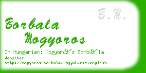 borbala mogyoros business card